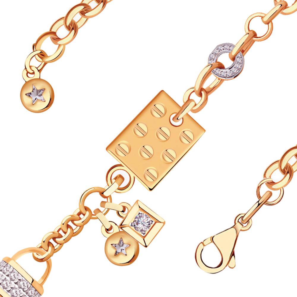 Браслет из позолоченого серебра 925 пробы с070242к