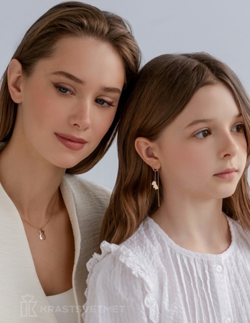 Колье из красного золота 585 пробы НХ12-2073 д. 0,3 мм