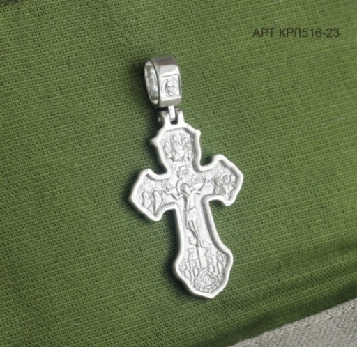 Крест из черненого серебра 925 пробы КРЛ516-23