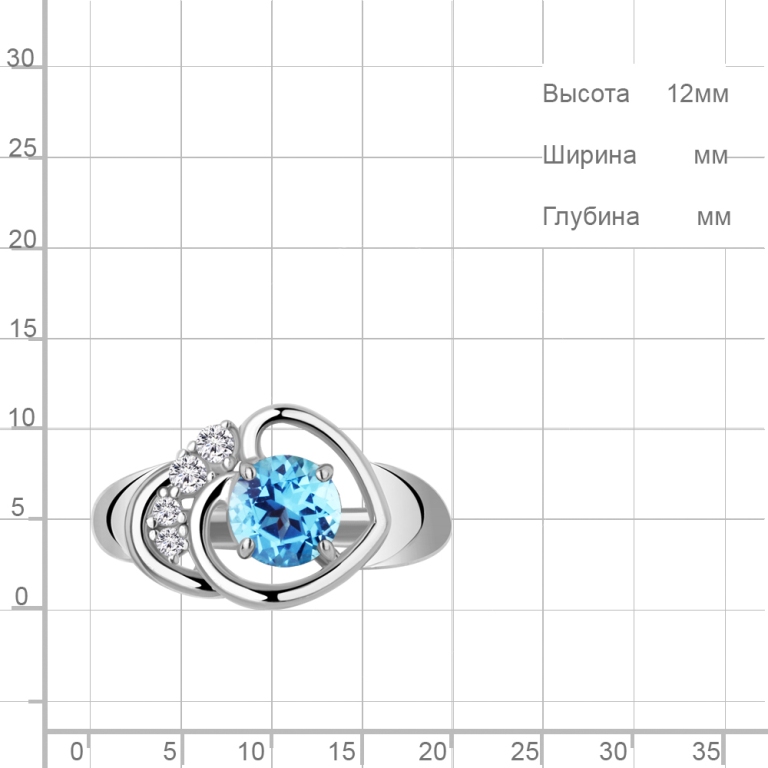 Кольцо из серебра 6932505А