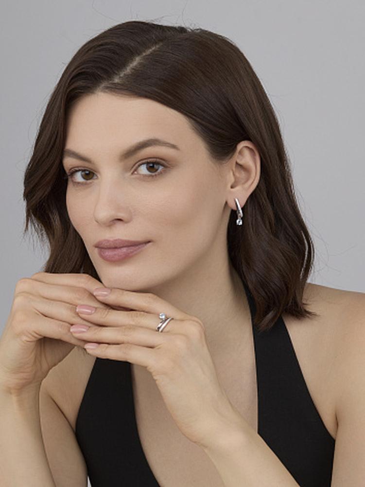 Кольцо из родированого серебра 925 пробы 01-4294/00ТБ-00