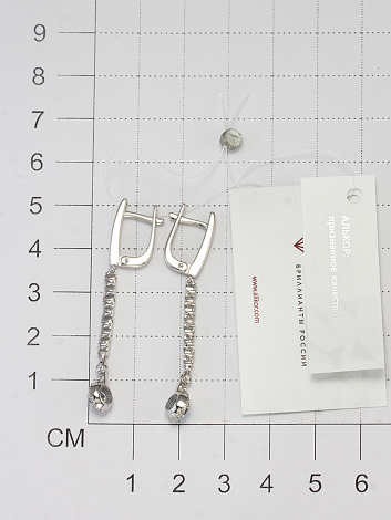 Серьги из серебра 02-1782/00ТЛ-00