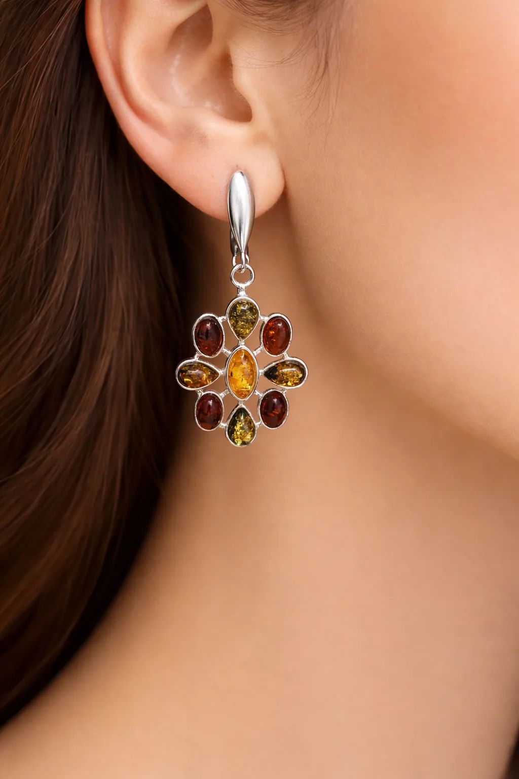 Серьги женские из родированного серебра 925 пробы 173 СИ-96-43
