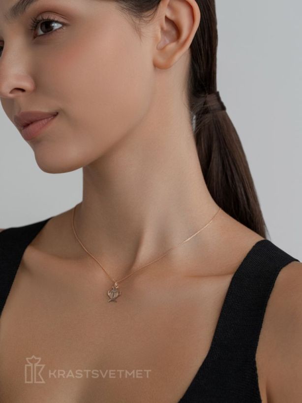 Подвеска из красного золота 585 пробы НП12-1501