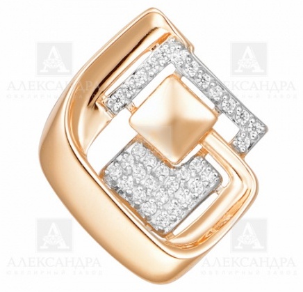 Подвеска из красного золота 585 пробы п1063-01