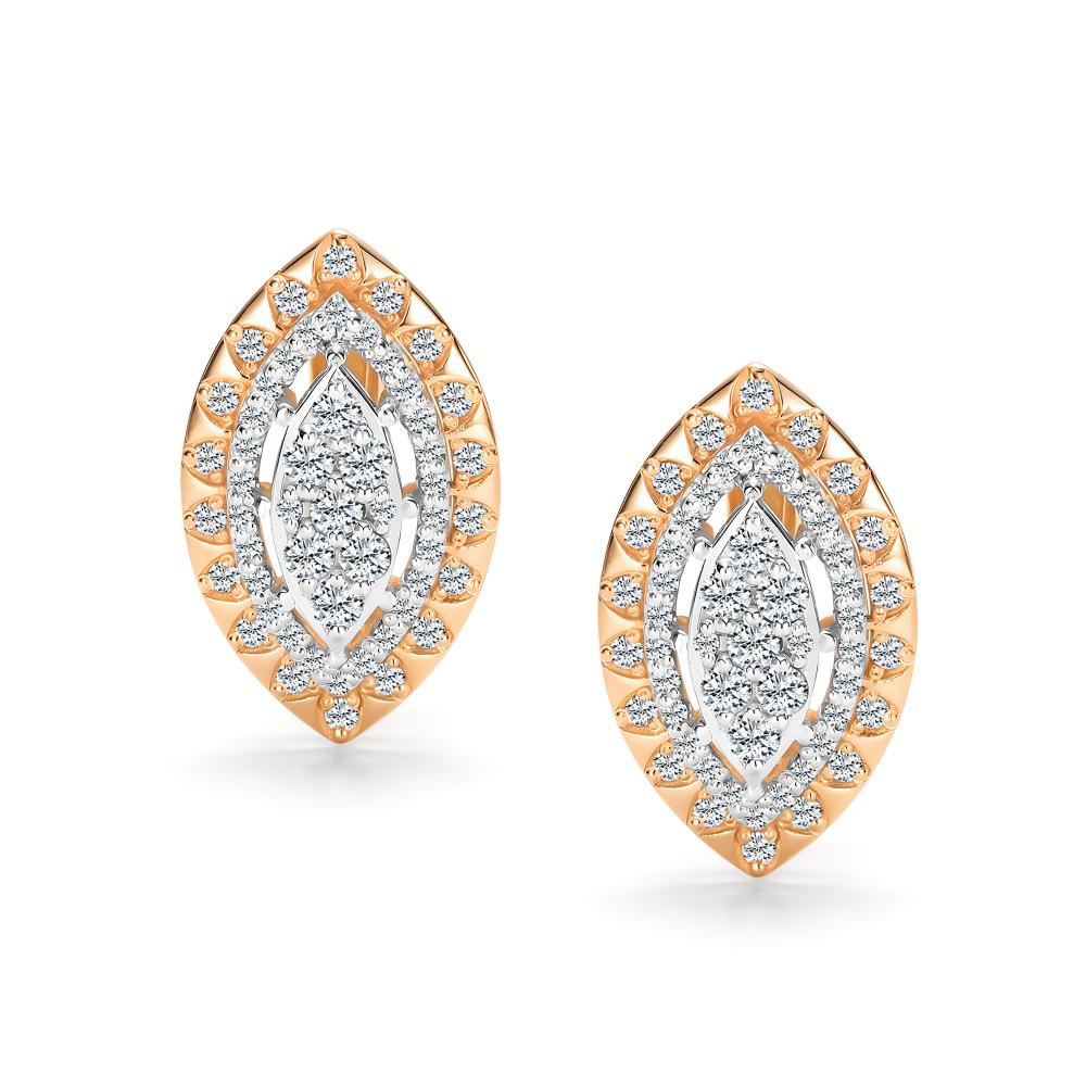 Серьги с английским замком женские из красного золота 585 пробы 27200-100