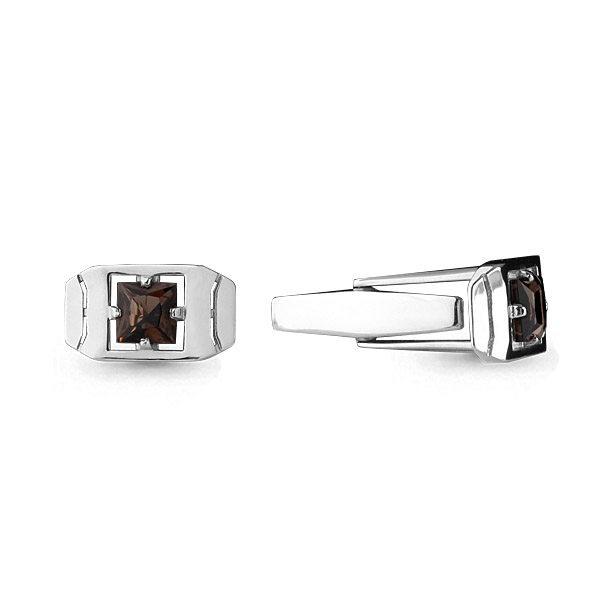 Запонки из родированого серебра 925 пробы 7281601