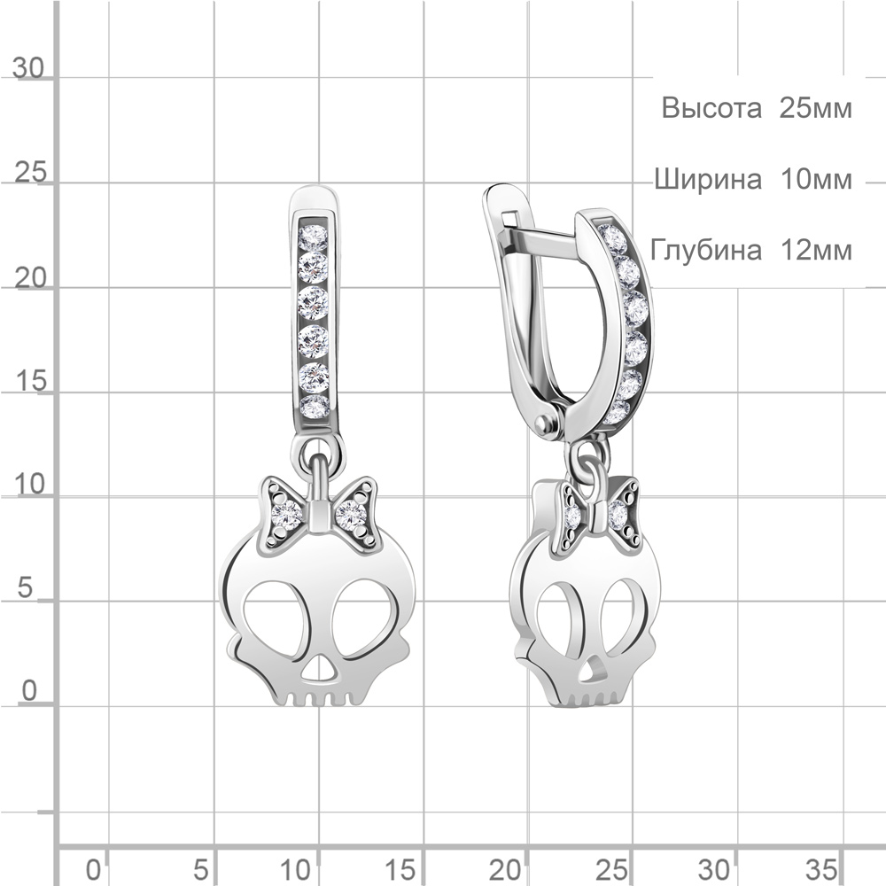 Серьги из серебра 48692А