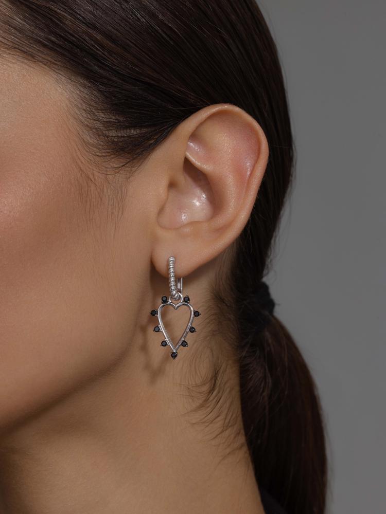 Серьги из серебра 02-3966/0КЦ1-17