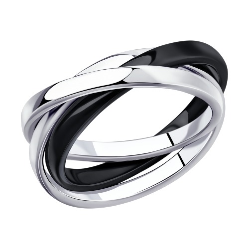 Кольцо из родированого серебра 925 пробы 94014579