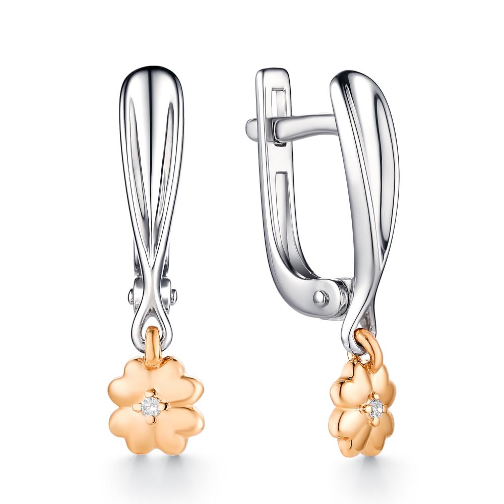 Серьги из серебра 02-1299/004Б-00