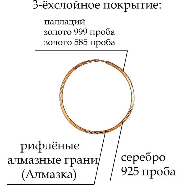 Серьги из серебра К-43-002-30