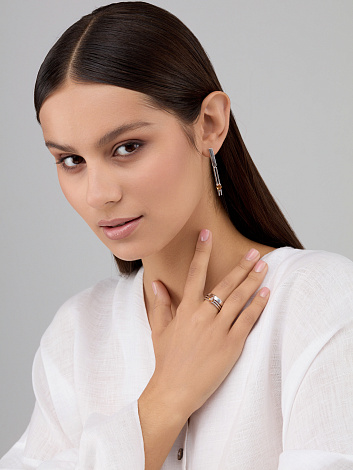 Серьги из серебра 02-4439/00СТ-00