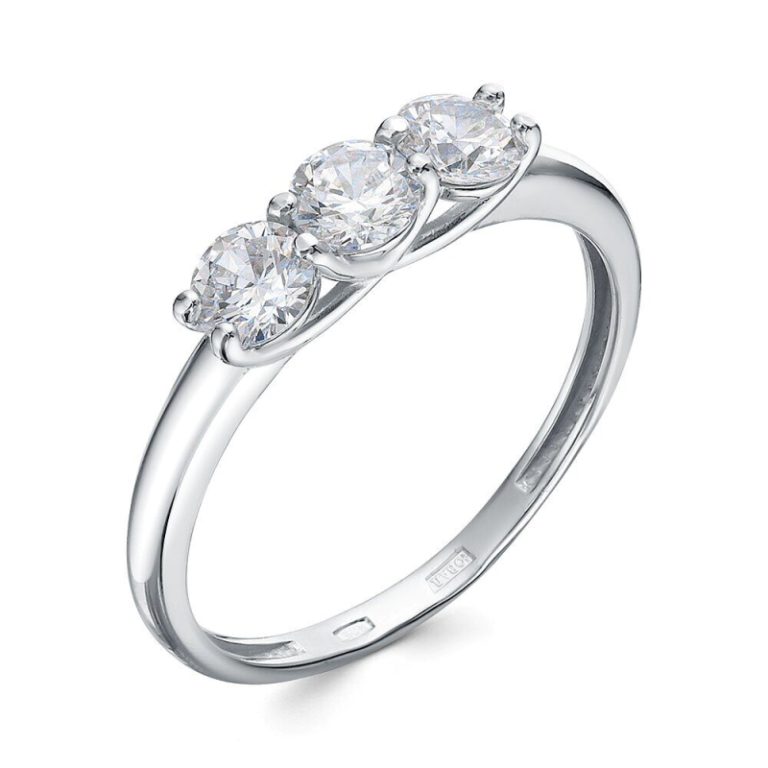 Кольцо из родированого серебра 925 пробы 3101018717