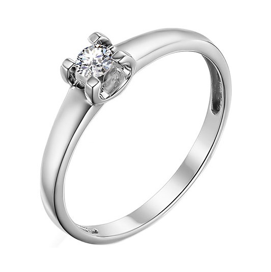 Кольцо из красного золота 585 пробы К2251-220 с бриллиантом