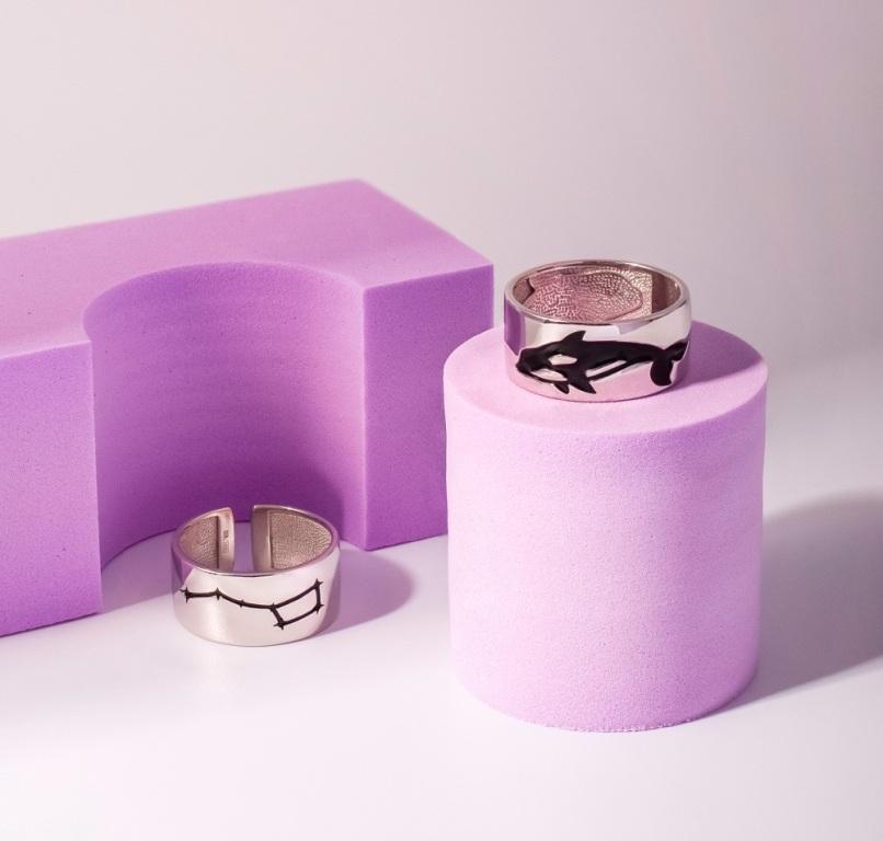 Кольцо из родированого серебра 925 пробы 0101596-00875