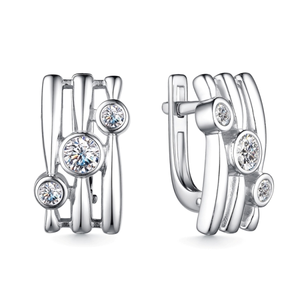 Серьги из серебра 02-4031/00КЦ-00