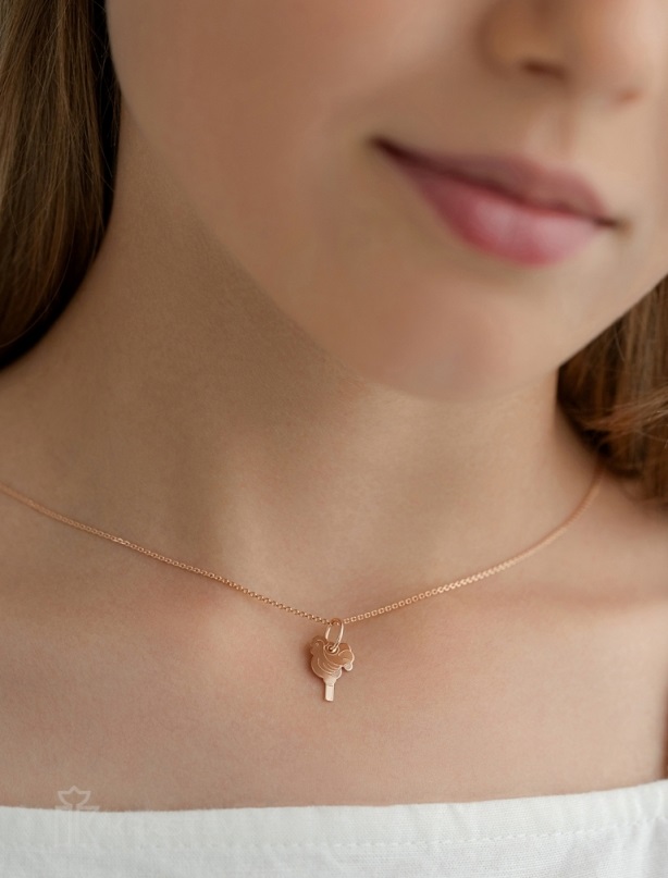 Подвеска из красного золота 585 пробы НП12-1499