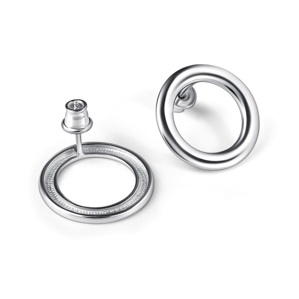 Пусеты из родированого серебра 925 пробы 02-5078/0000-00