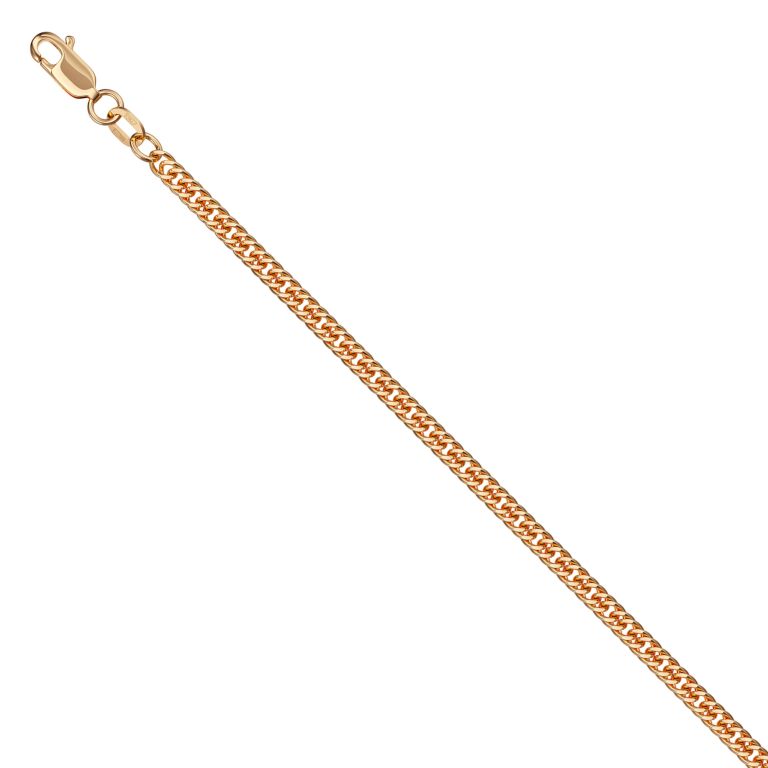 Цепь из позолоченого серебра 925 пробы НЦ22-023-4 д. 0,3  , плетение: гурмета допиа