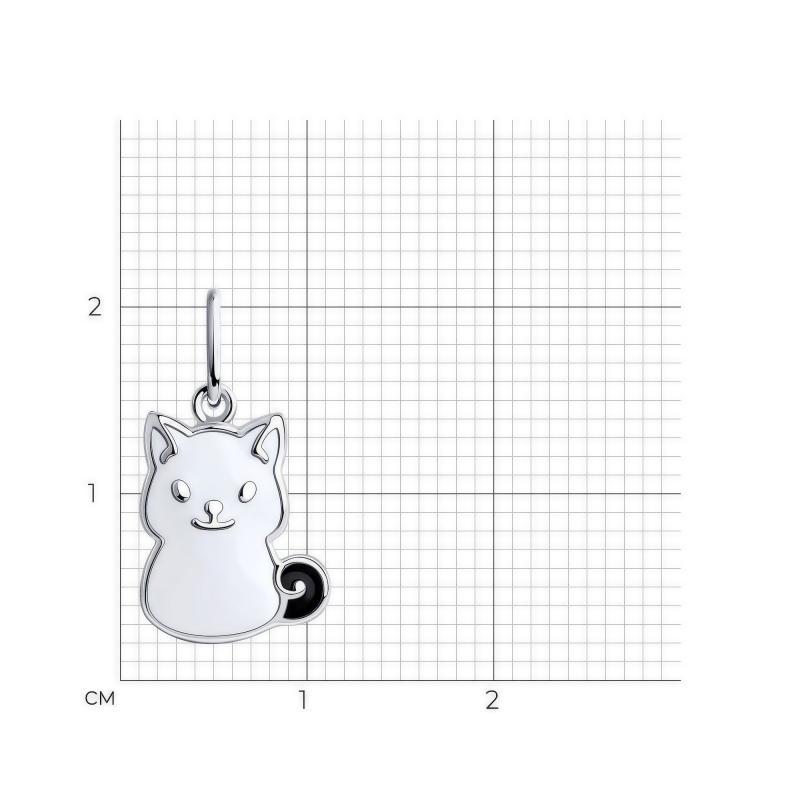 Подвеска из родированого серебра 925 пробы 94032556