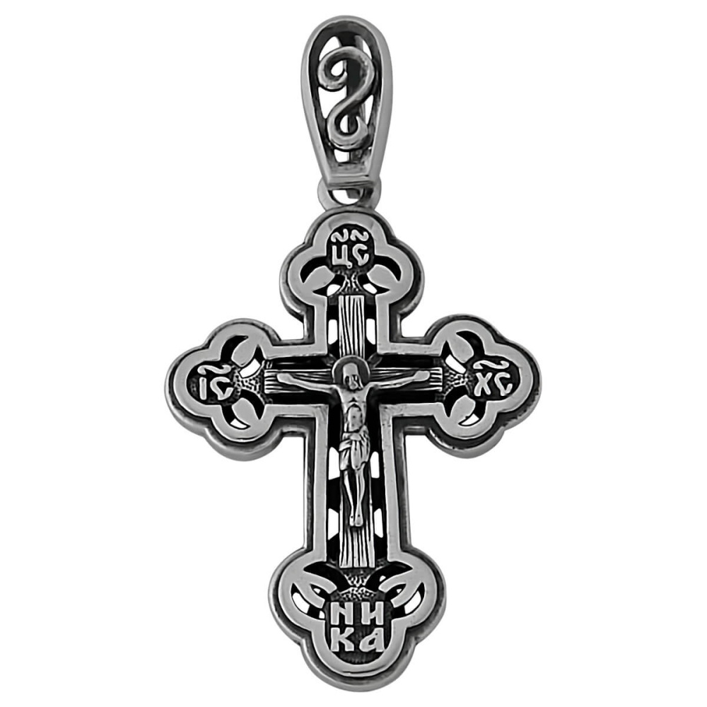 Крест из черненого серебра 925 пробы ПР-014