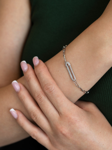 Браслет из родированого серебра 925 пробы 0720670-00775