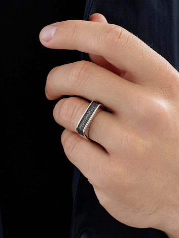 Кольцо из серебра 01-3835/00ЧБ-17