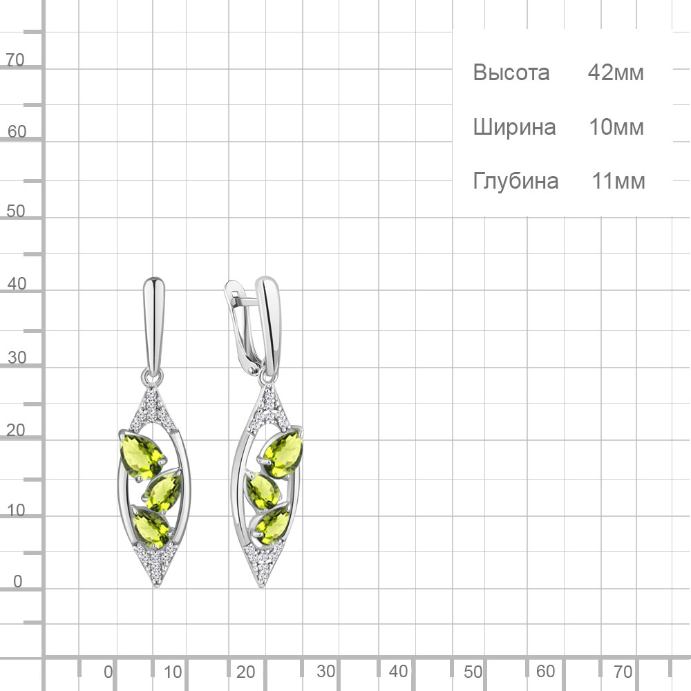 Серьги из серебра 4782907А