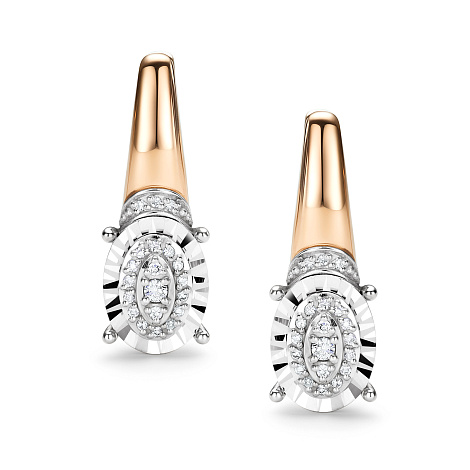 Серьги с английским замком женские из золота 585 пробы 25745-100