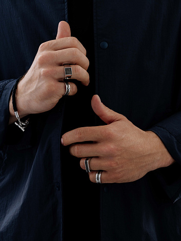 Кольцо из родированого серебра 925 пробы 01-3835/00ЧБ-17 с бриллиантом