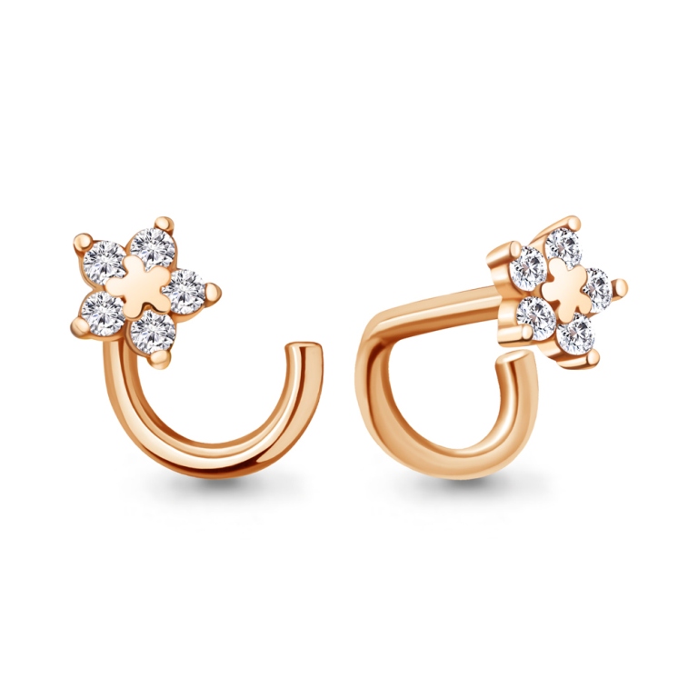 Пирсинг из красного золота 585 пробы 75568