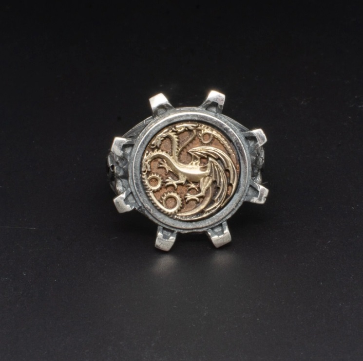 Кольцо из черненого серебра 925 пробы КЛ015-28 и бриллиантами