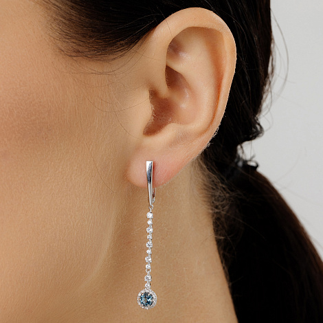 Серьги из серебра 02-1782/00ТЛ-00