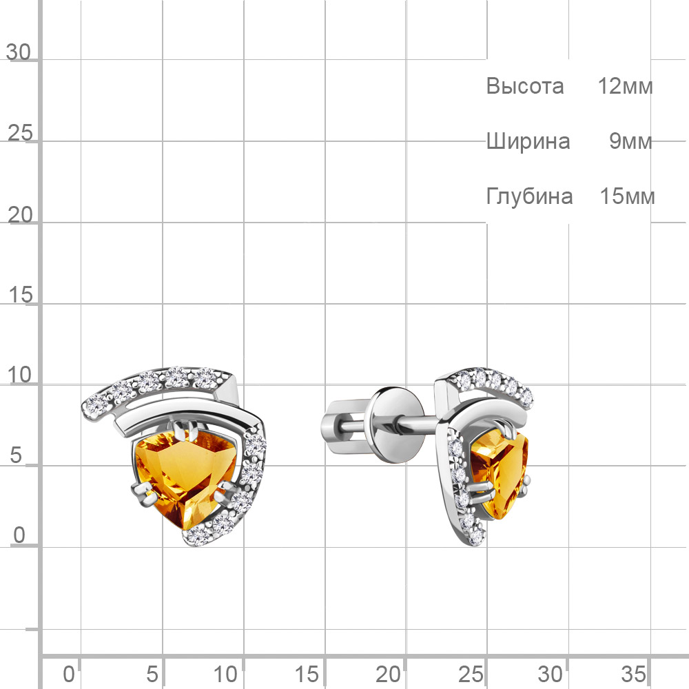 Пусеты из серебра 4740506А