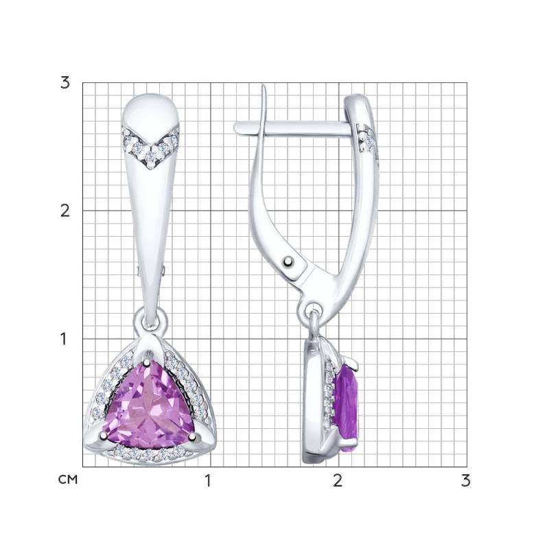 Серьги из серебра 92021606