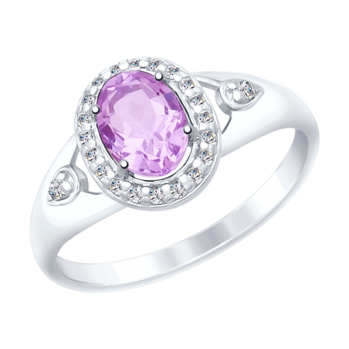 Кольцо из родированого серебра 925 пробы 92011547