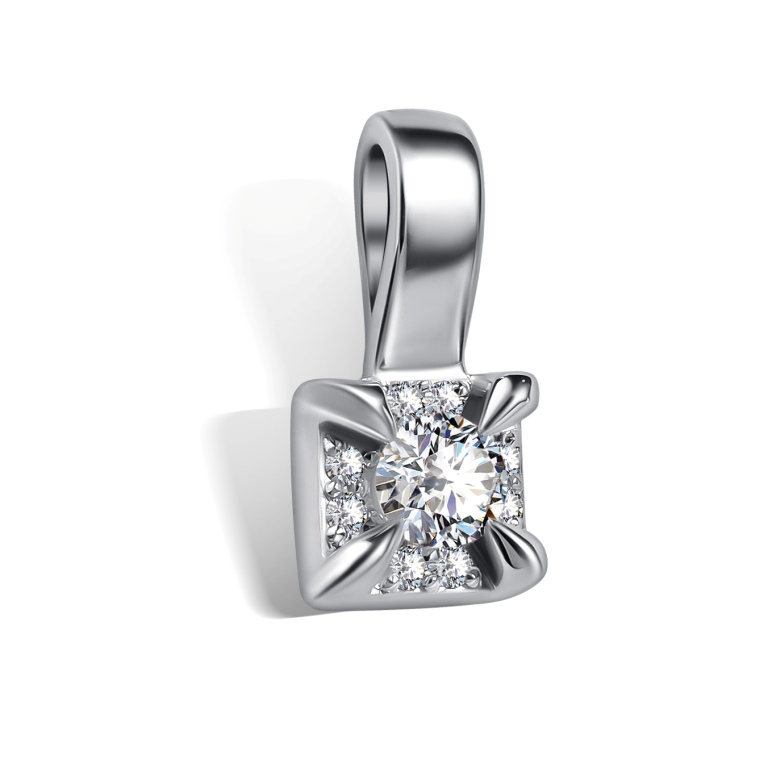 Подвеска из белого золота 585 пробы 36808-200 с бриллиантом
