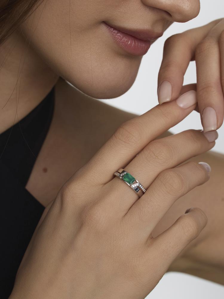 Кольцо из серебра 01-4850/00АГ-00