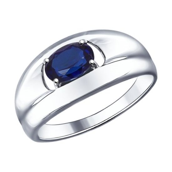 Кольцо из родированого серебра 925 пробы 88010026