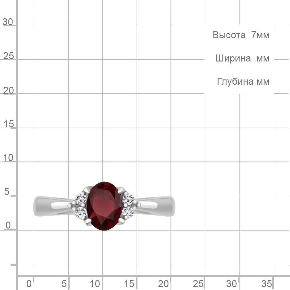 Кольцо из серебра 6523603А