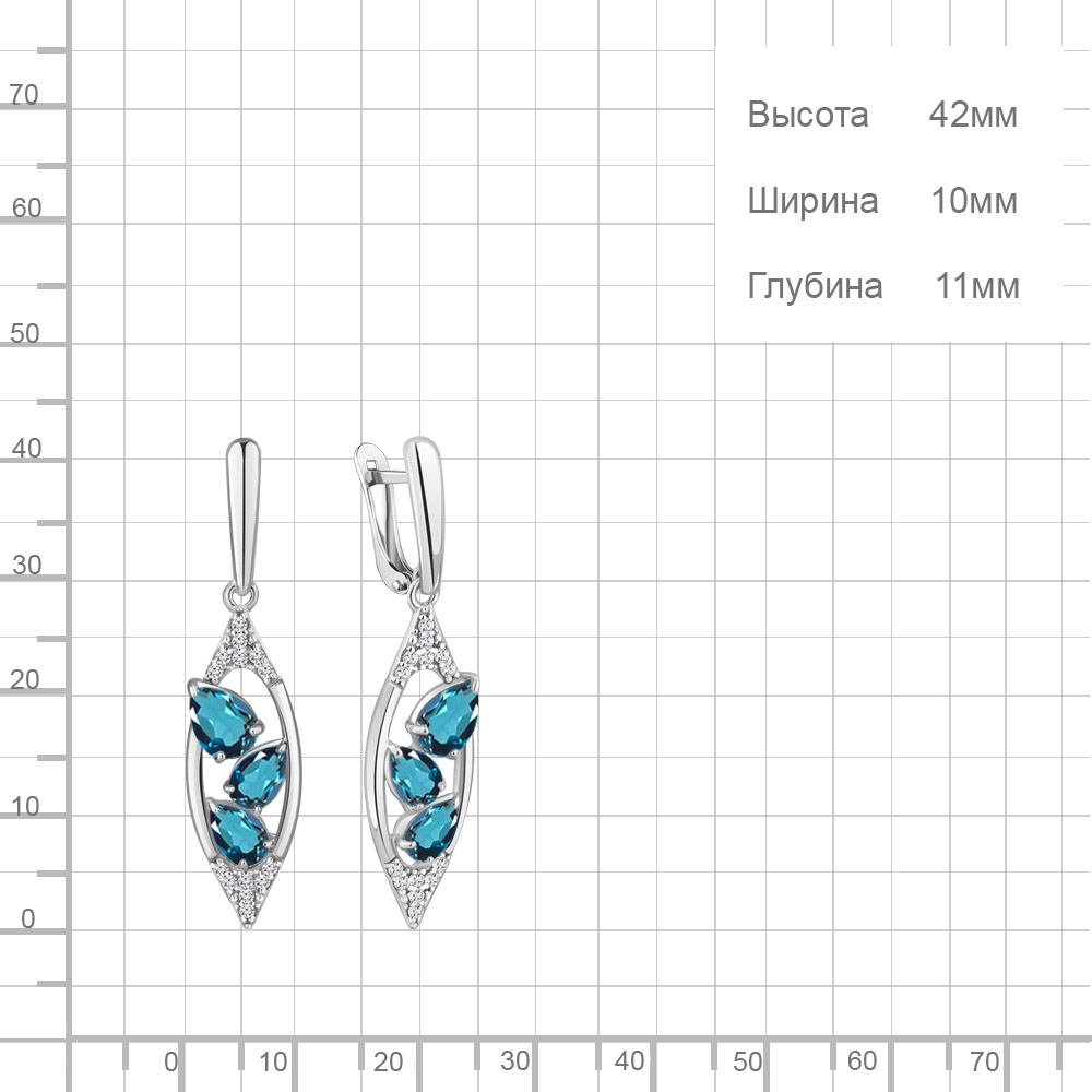 Серьги из серебра 4782908А