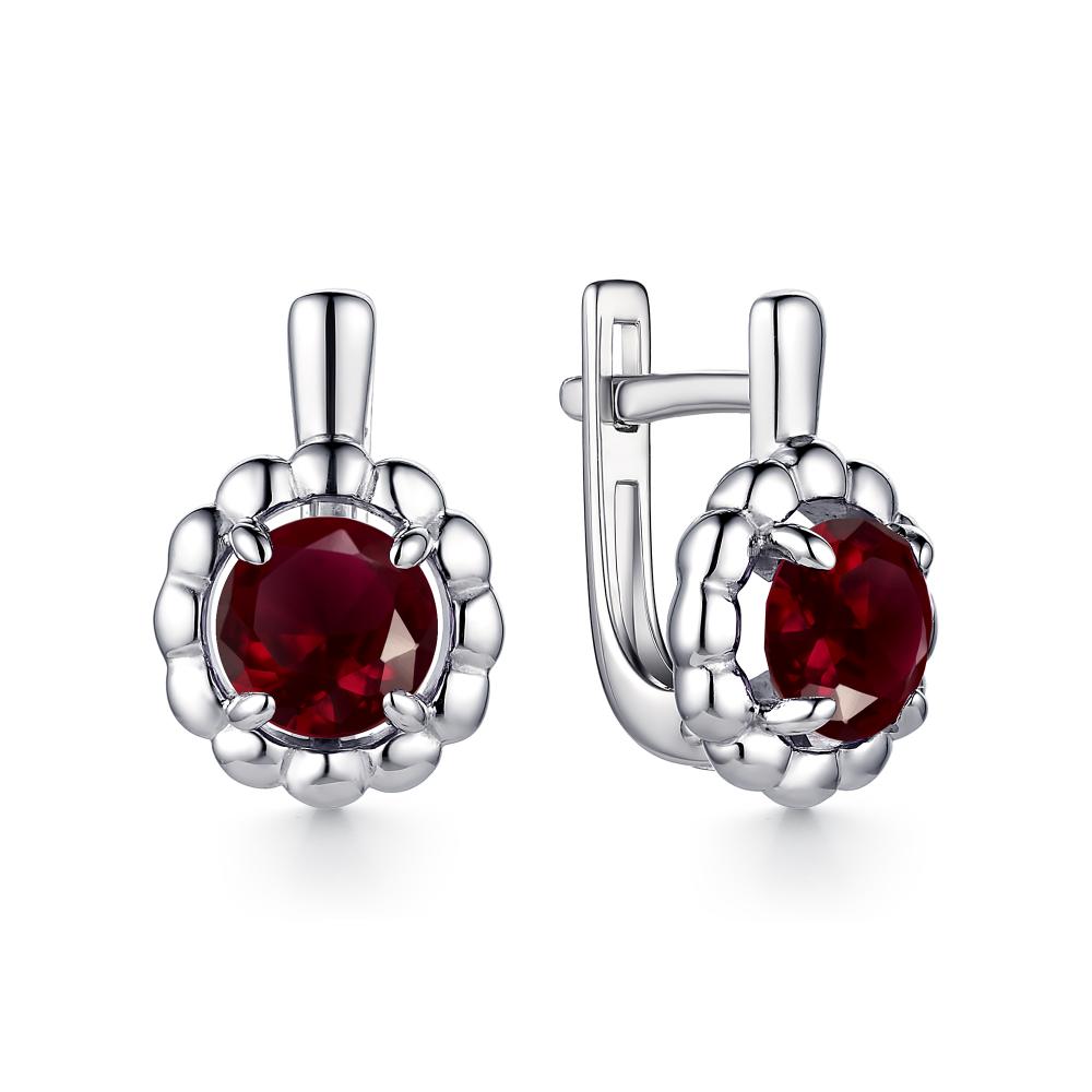 Серьги из серебра 02-1450/00ГР-00