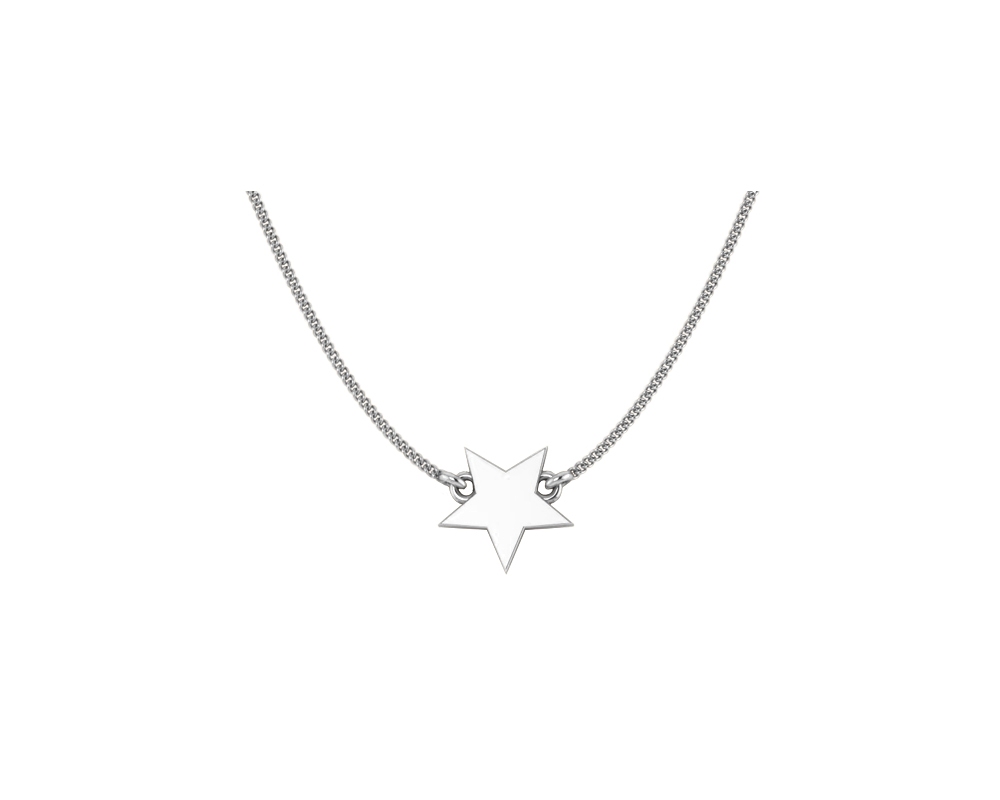 Колье из родированого серебра 925 пробы 0320211-00245