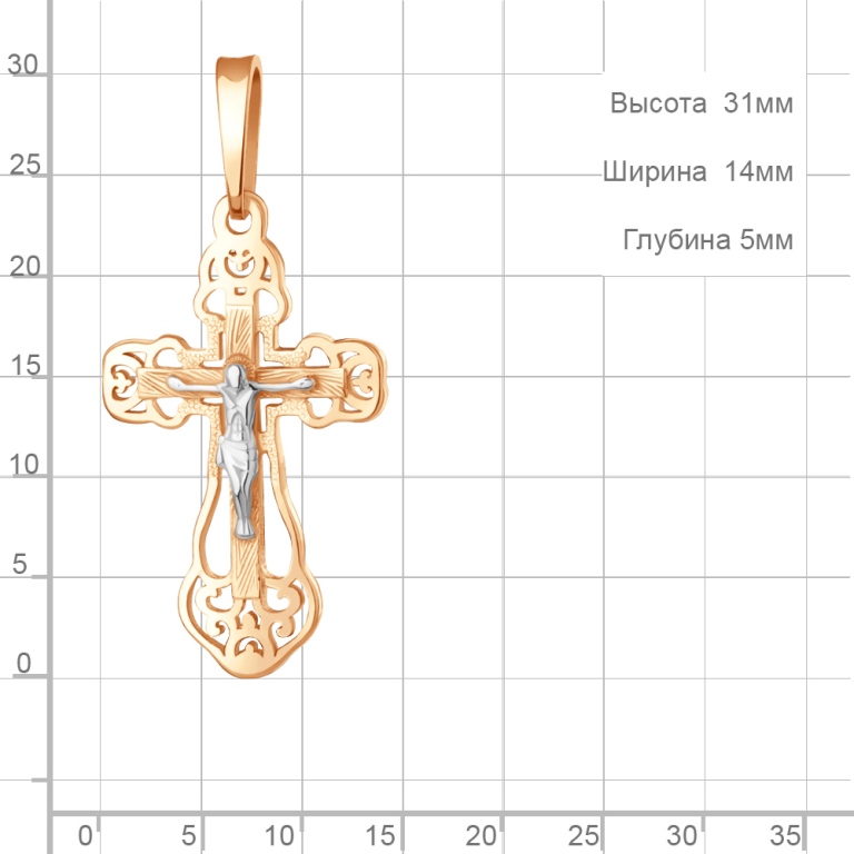 Крест из серебра 12933