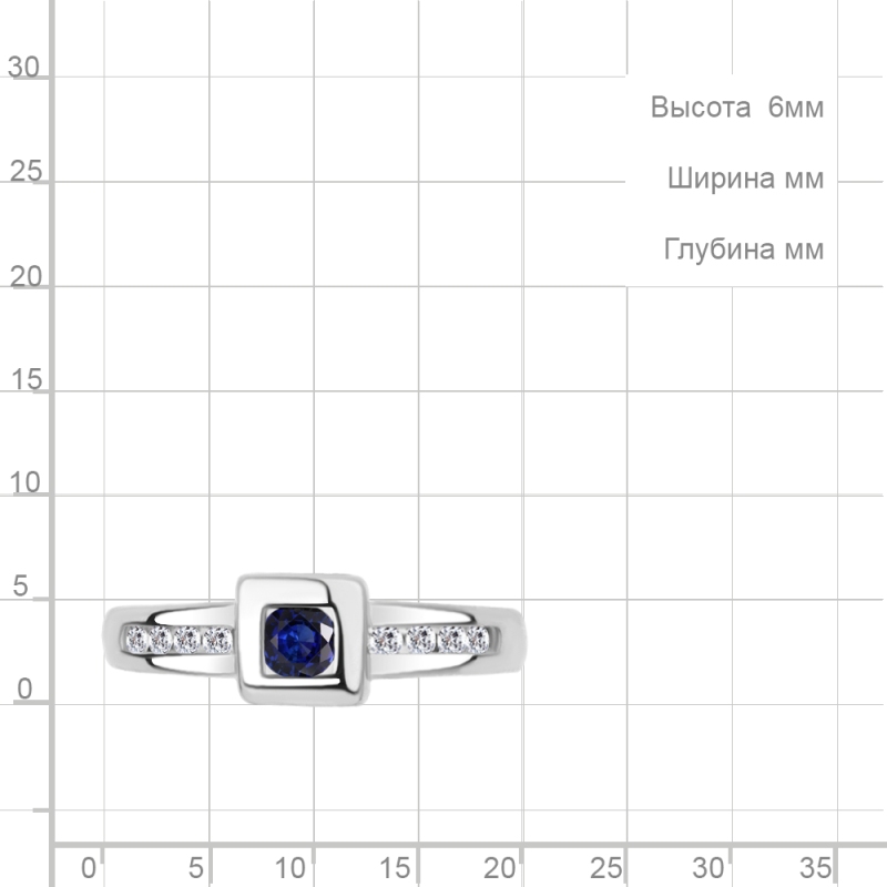 Кольцо из серебра 68009Н