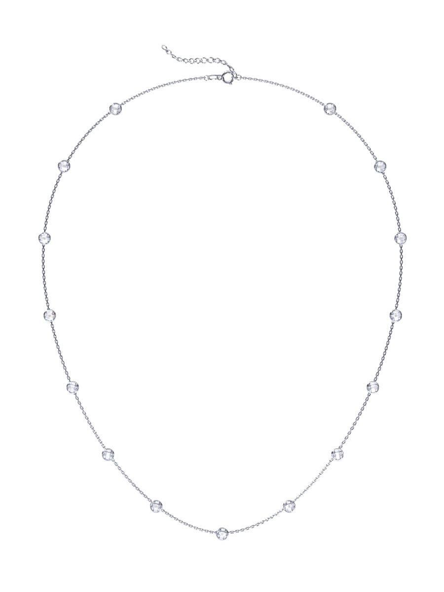 Колье из родированого серебра 925 пробы 0310464-00775