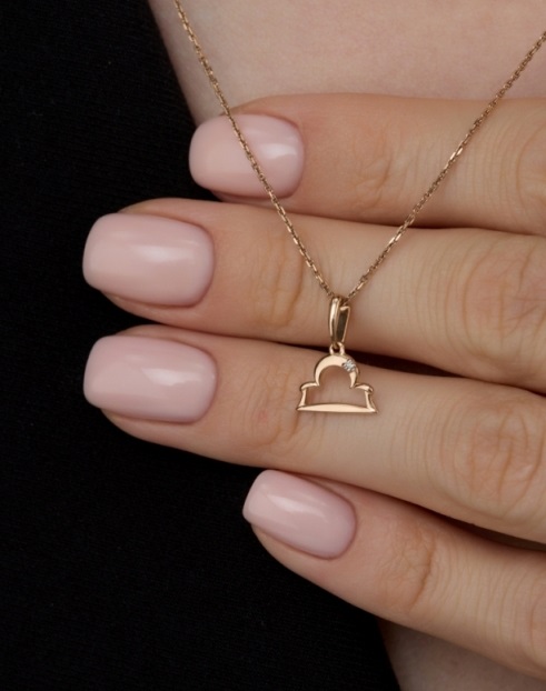 Подвеска из красного золота 585 пробы 34216-100 с бриллиантом