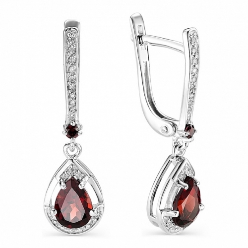 Серьги из серебра 02-0361/00ГР-00