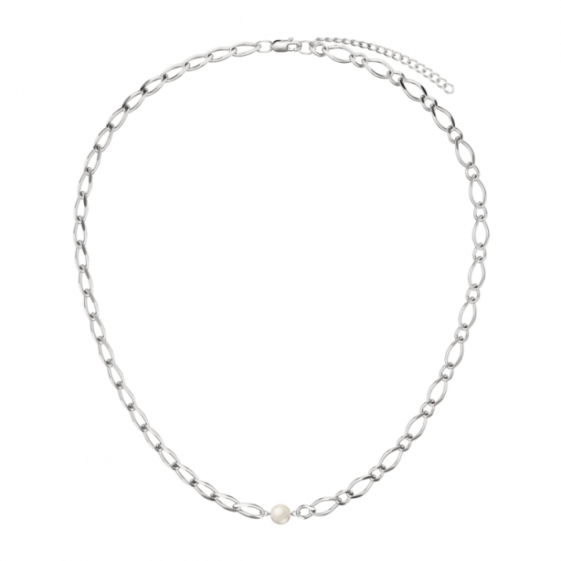 Колье из родированого серебра 925 пробы НХ22-1893К9-3 д. 1,2 мм